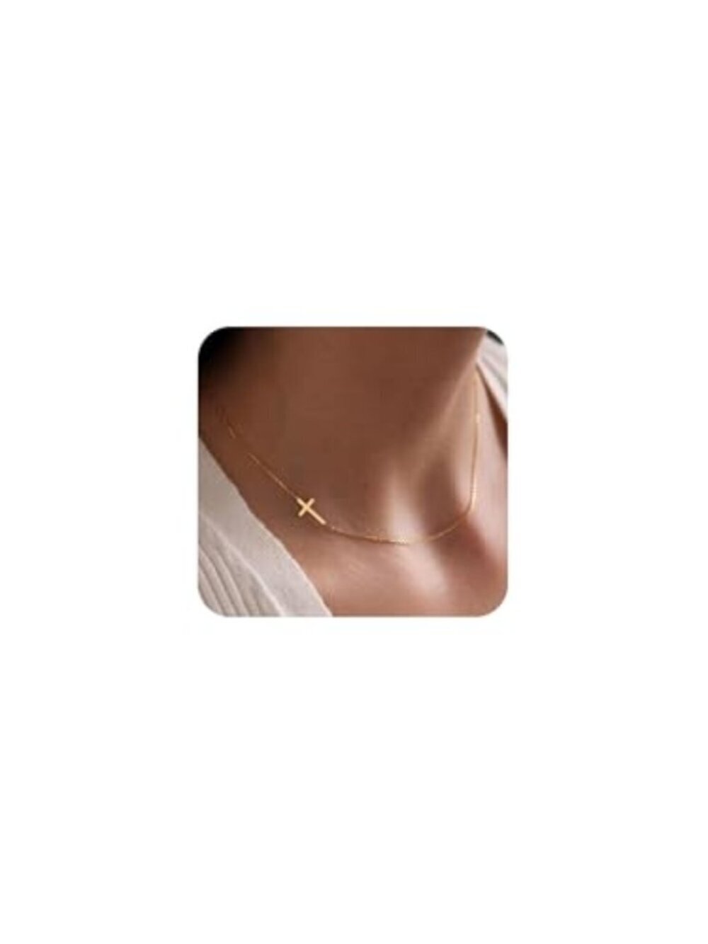 🆕 WEDDINEN Easter Basket Stuffers Cross Necklace for Women Girls,Dainty